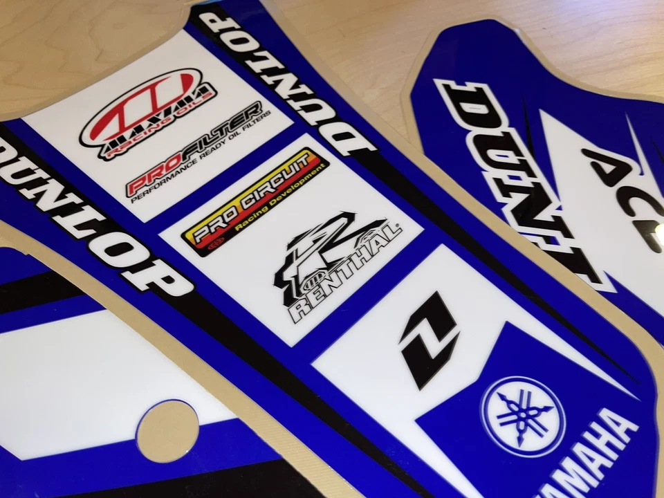 KIT GRÁFICOS YAMAHA BLUE TEAM YAMAHA YZ250F YZ450F Laminado 2006 2007 2008 2009 Foto 4 de 4