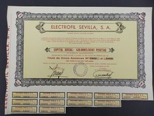 ACCIÓN ORIGINAL ELECTROFIL SEVILLA S.A. 1974 SEVILLA Aprox. 400x290mm