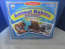 Puzzle Animal Babies and Homes Look, Match and Learn