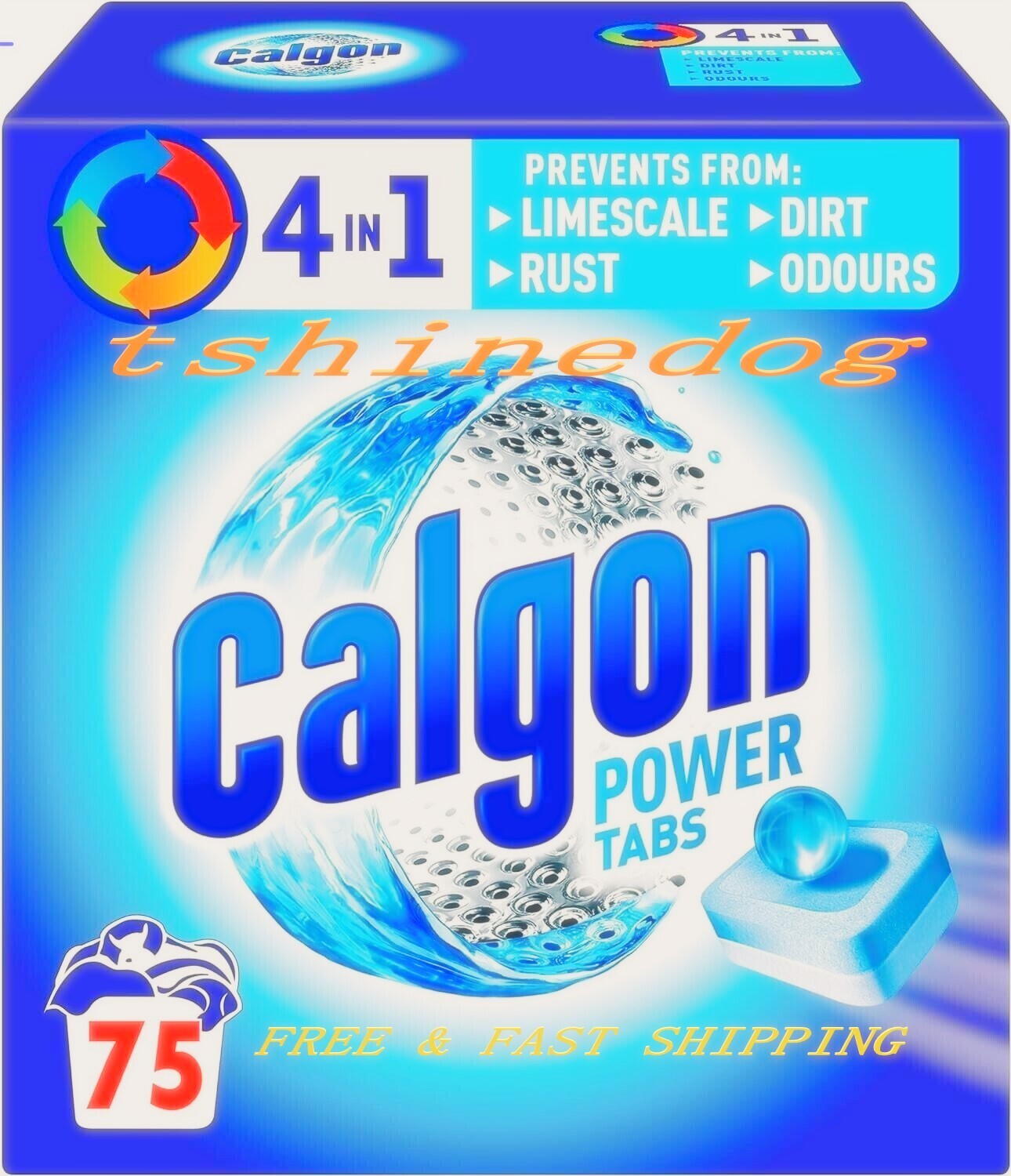 Calgon Powerball Tabs 4In1 Washing Machine Water Softener Tablets, 75