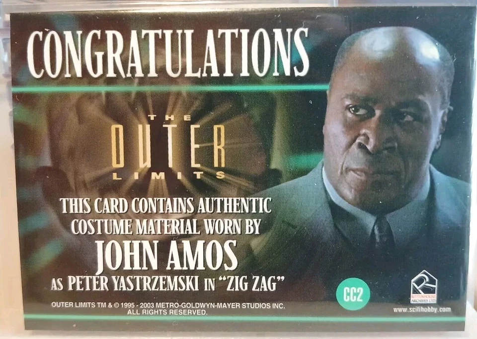 The Outer Limits Sex Cyborgs & Science Fiction John Amos CC2 Costume Card 2003🔥 - Image 2 of 2