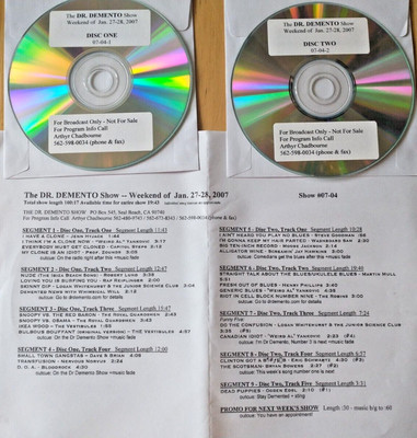Dr. Demento 'The Demented Side Of The Blues' 2 cd radio show 1/27-28/07 #07-04