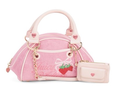 Juicy Couture ストロベリーショルダーバッグ NWT Juicy Couture Retro Strawberry Satchel in Cherry Blossom Pink