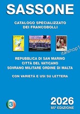 SASSONE UN CATALOGO SPECIALIZZATO VOLUME 3 2026 PER FRANCOBOLLI PAESI ITALIANI
