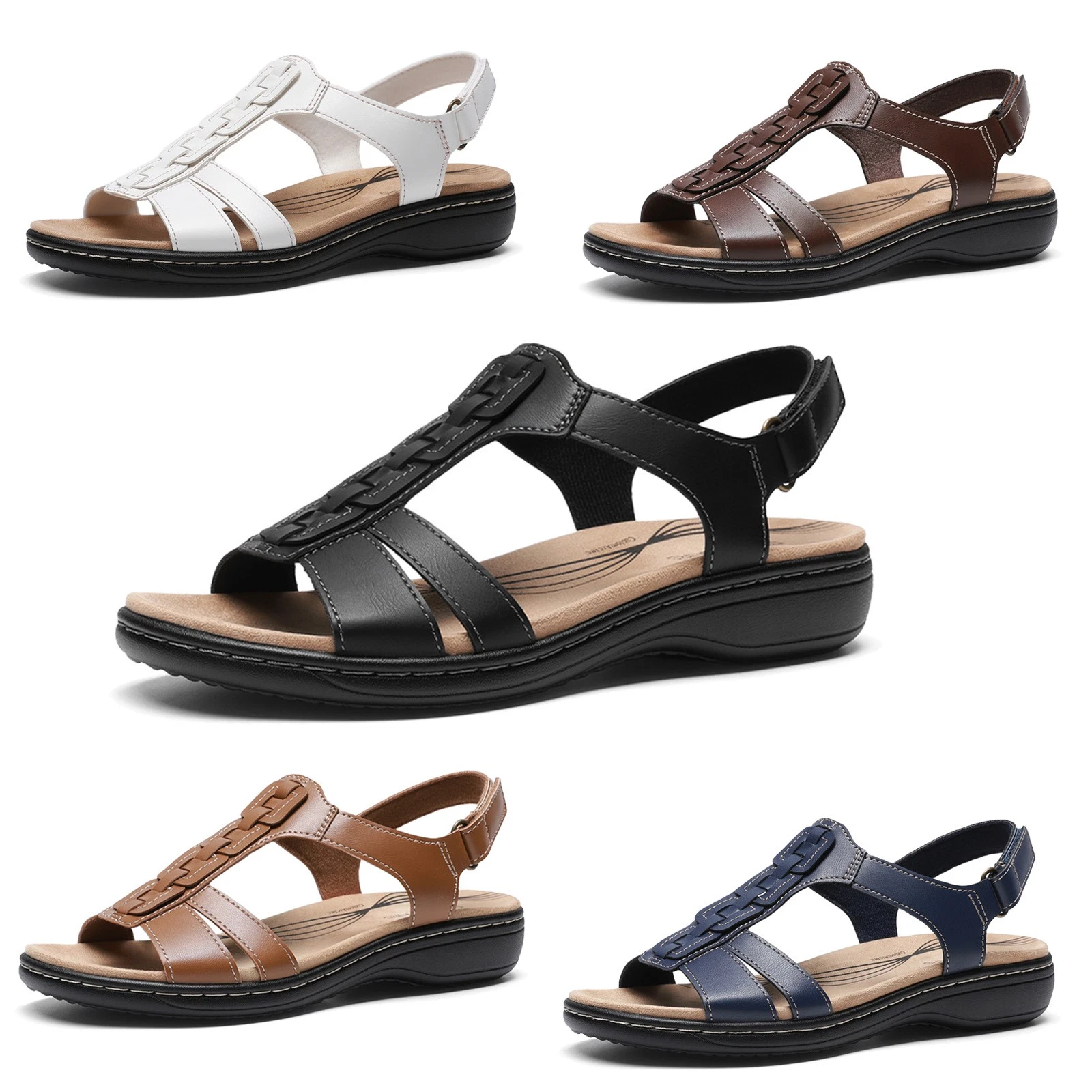 Women T-Strap Flat Sandals Arch Support All Day Comfort Summer Vacation Sandals
Opens in a new windo