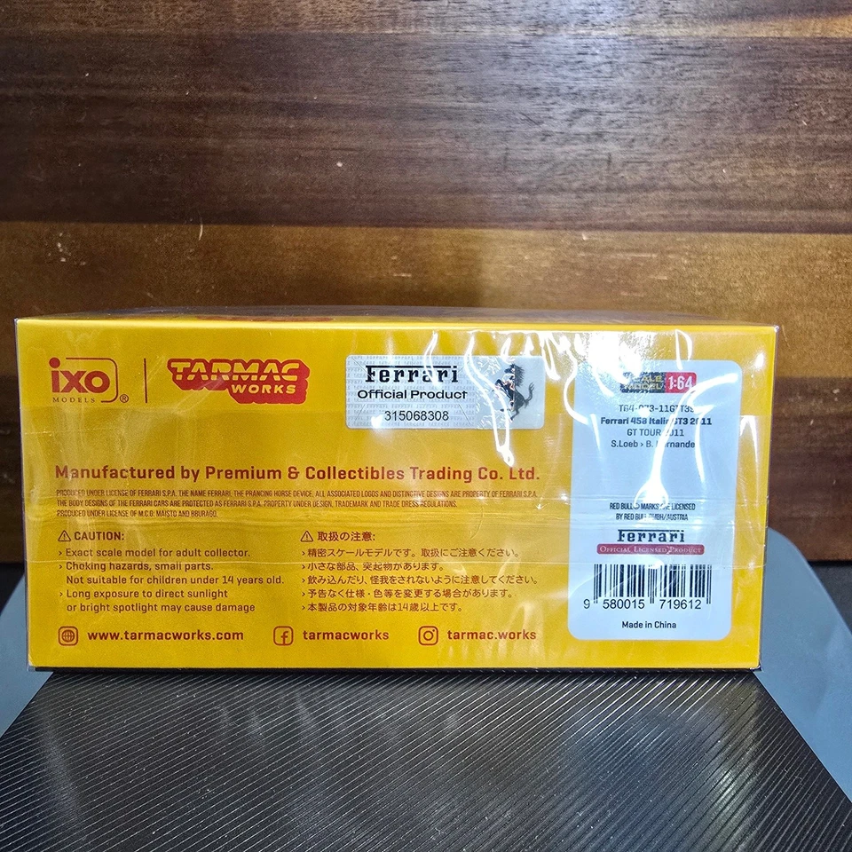 FERRARI 458 ITALIA GT3 #39 GT3 (2011) 1/64 ASFALTO EN MANO EE. UU. Foto 4 de 4