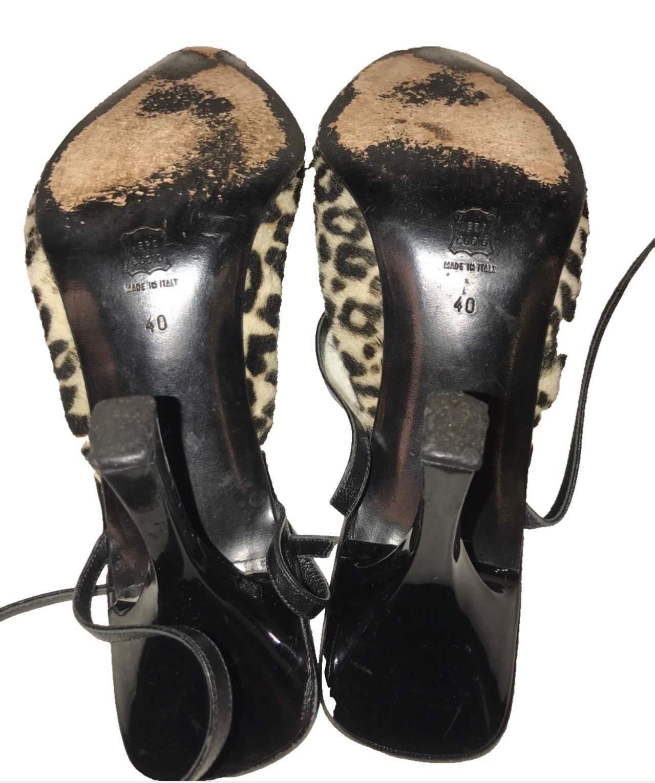 Mario Valentino Itali Leopard Print Calf Hair square Toe Stiletto Heels Shoes 40 thumbnail 16