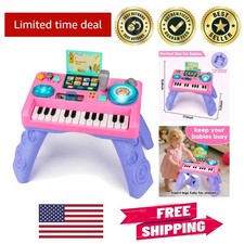 Interactive Pink Musical Baby Table for Toddlers 1-3 with Lights Sounds
