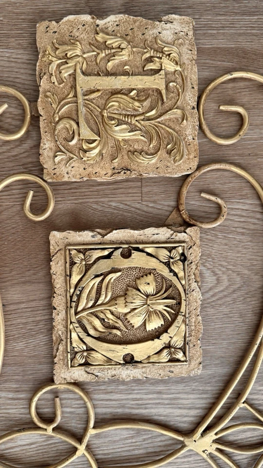 Placa de Pared de Hierro FleurdeLis AMOR Viejo Mundo Francés Shabby Chic Decoración De Colección Foto 2 de 3