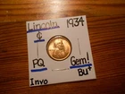 1934 Lincoln Cent Gem BU+ SWEET!!! PQ!!! LOOOOOOOOOOK!!!!