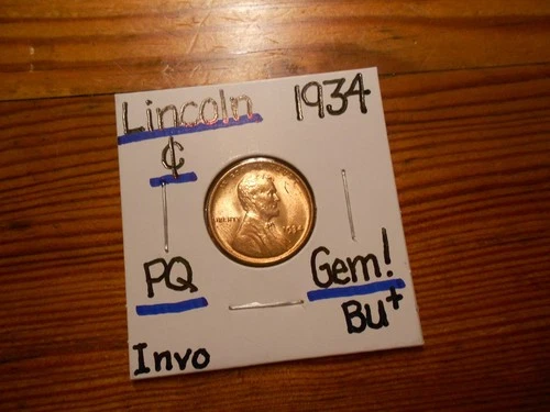 1934 Lincoln Cent Gem BU+ SWEET!!! PQ!!! LOOOOOOOOOOK!!!!