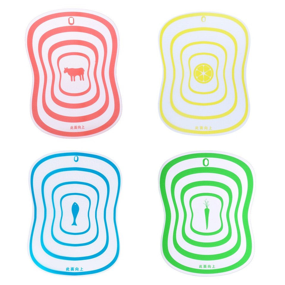 4Pcs Flexible Resin Chopping Boards with Non Slip Surface for Kitchen ...