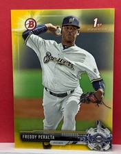 2017 Bowman Prospects Freddy Peralta Yellow Parallel #BP22