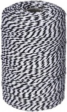 656 Feet Black and White Cotton Twine, Gift String for