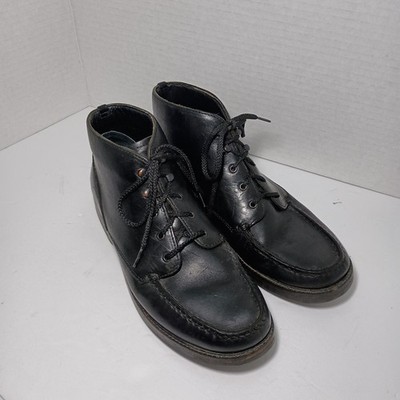 Cabelas Black Genuine Leather Vibram Gumlite Chukka Boots Sz 10D