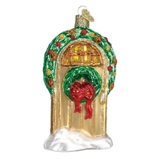 Old World Christmas Glass Blown Ornament for Christmas Tree, Welcome