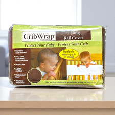 Crib Wrap 1 Side Long Rail Covers for Crib Fits Up to 12" Around Trend Lab NEW