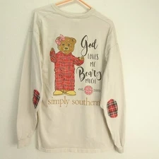 Simply Southern Long Sleeve Beige Women's XL