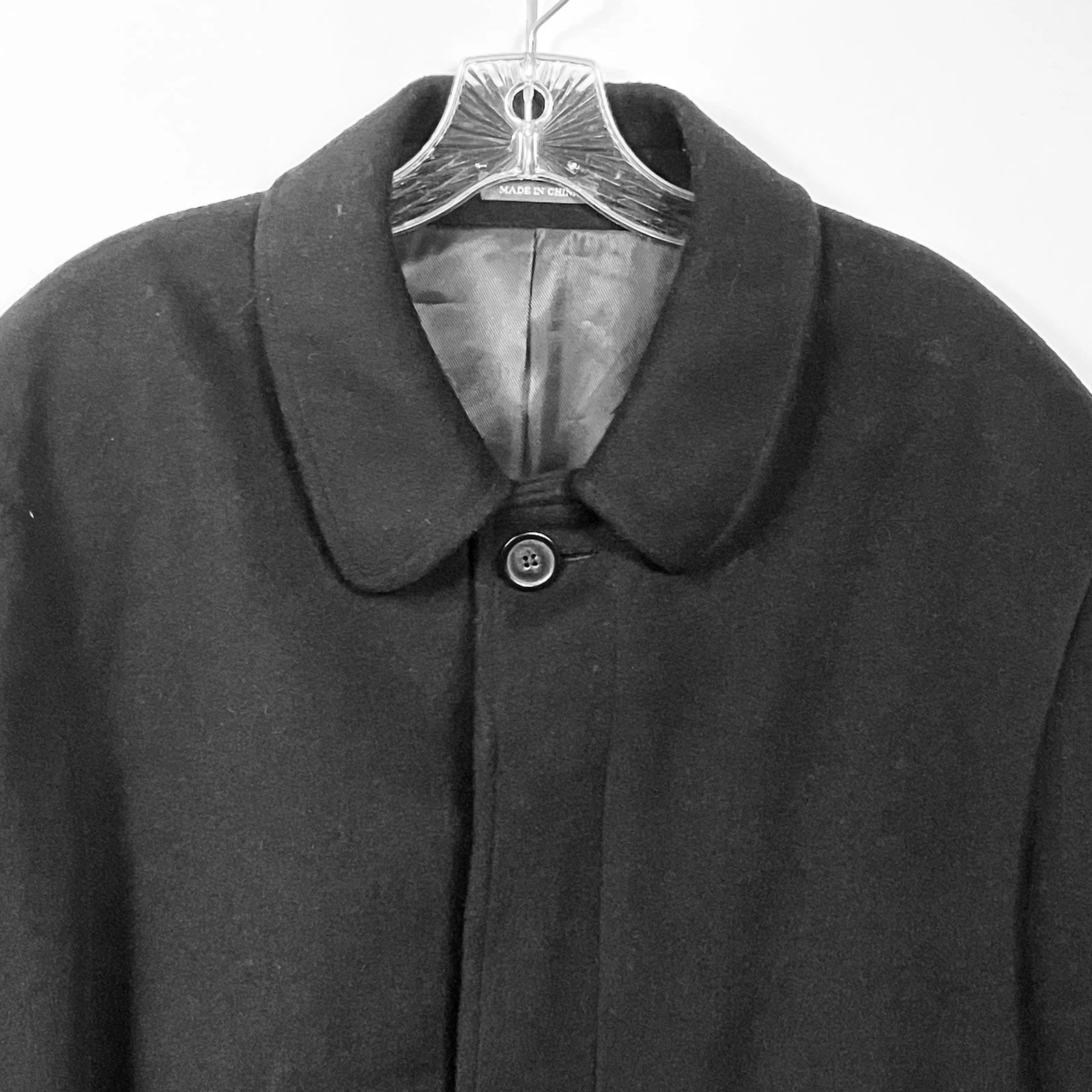 Lauren Ralph Lauren Jake Coat 44R Wool Blend Black / Dark Gray  Preppy Academia image 7