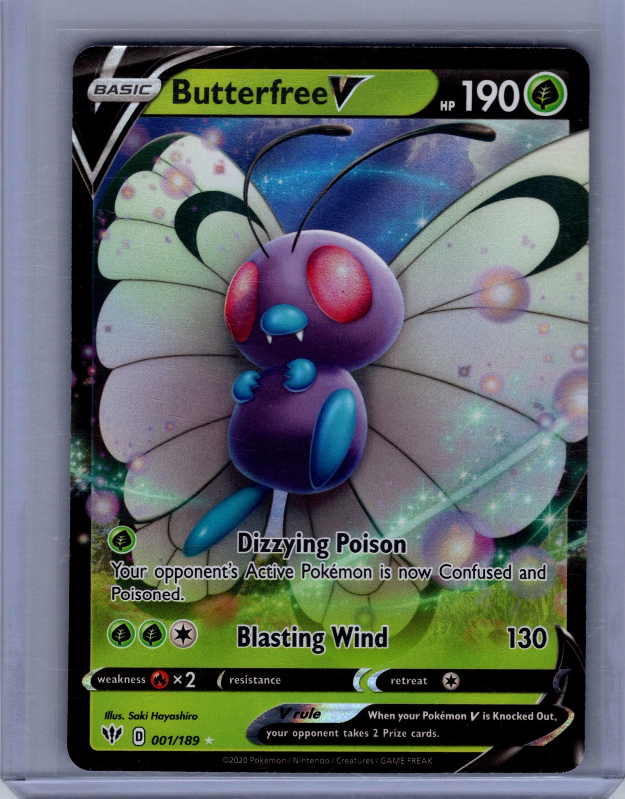 Pokemon SWSH03: Darkness Ablaze #001/189 Butterfree V Near Mint or Better