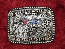 Bull Riding X TREME 1999 RODEO CHAMPION TROPHY BUCKLE Las Vegas Nevada Rare 664
