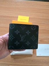 Authentic louis vuitton Black Bifold Wallet Monogram for men