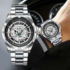Waterproof Men Watch Stainless Steel Quartz Luminous Classic Business Wristwatch