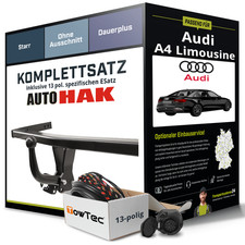 Für AUDI A4 Limousine Typ 8W2,B9 Anhängerkupplung starr +eSatz 13pol 05.15- kpl.