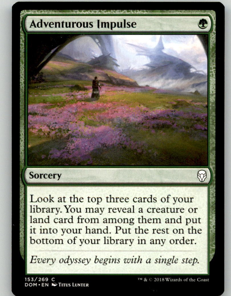 MTG Adventurous Impulse 153 Common Dominaria Lightly Played