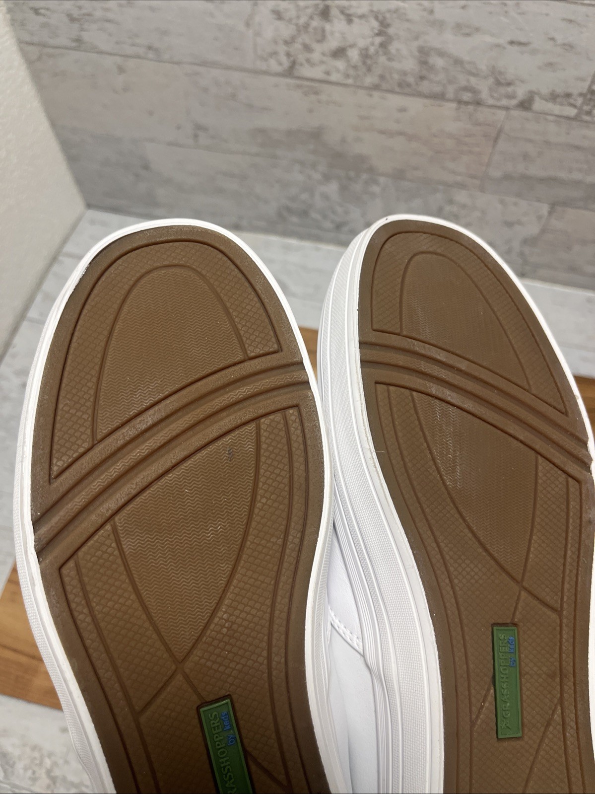 Keds Grasshopper White Leather Champion Shoes Sz 8.5 W Double Decker - NEW image 9