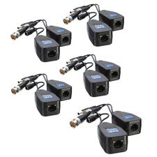 5 Pairs CCTV Coax BNC Video Balun Transceiver to CAT5E 6 RJ45 Connector1192