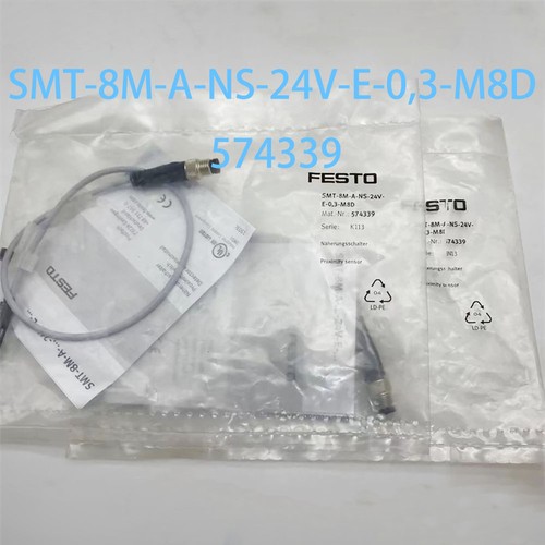Festo New sealed SMT-8M series SMT-8M-A-NS-24V-E-0,3-M8D 574339 Position Sensor - Foto 2 di 2