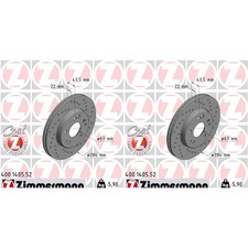 2x ZIMMERMANN SPORT BREMSSCHEIBEN 284mm GELOCHT VORNE passend für MERCEDES 124 1