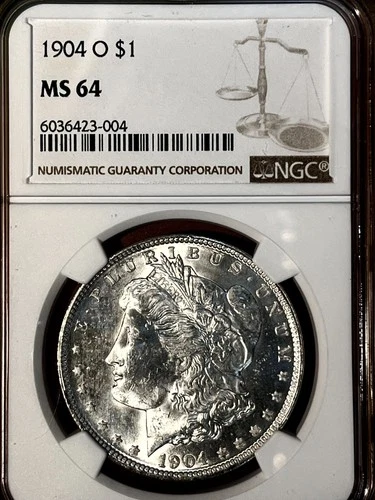1904 O MORGAN DOLLAR  NGC MS 64 reduced  start .99