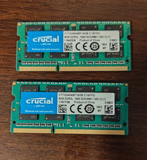 Crucial DDR3L 16GB 2 x 8GB 1600 MHz PC3L-12800 Laptop RAM Sodimm Memory 1.35V