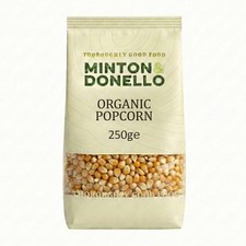 Minton & Donello Organic Popcorn 6 x 250g Bulk Popping Corn Kernels
