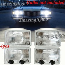 4x Fit Cadillac Coupe Deville 1975-1986 4x6 Ledhalogen Headlight Housing Hilo 4x Fit Cadillac Coupe Deville 1975-1986 4x6 Ledhalogen Headlight Housing Hilo