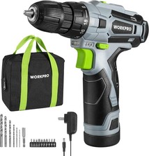 Cordless Drill Driver Kit, 12V Screwdriver Driver Tool Kit, 3/8" Keyless Chuck