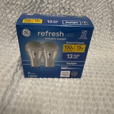 GE Refresh LED A19 GU24 Daylight Bulbs 100W HD Light Dimmable- New