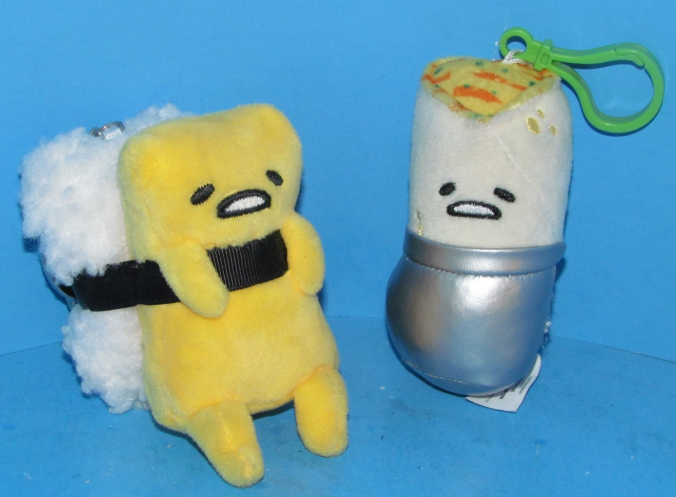 Gudetama el Huevo Perezoso Raro Sushi y Desayuno Burrito Llavero Peluche 4" L@@K