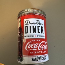Coca Cola tin can Drive Thru Diner Snap Closure