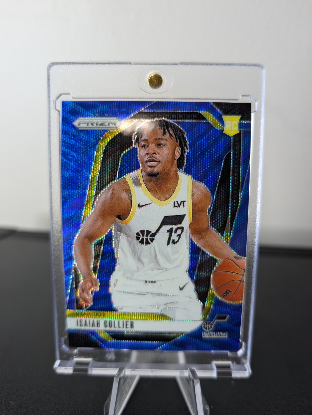 Isaiah Collier 2024-25 Panini Prizm #227 Blue Wave RC Rookie /125 Utah Jazz