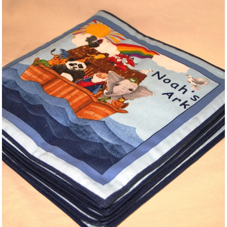 Libro de felpa de tela/tela del Arca de Noé, perfecto para cualquier guardería temática del Arca de Noé Foto 4 de 4