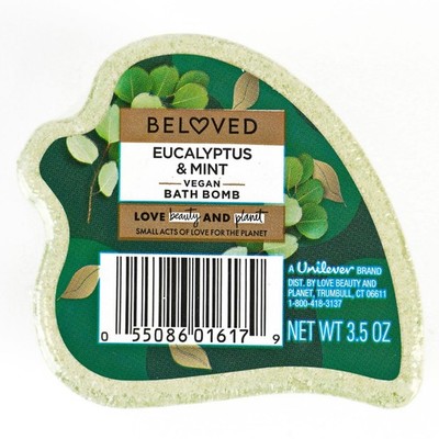 Beloved Eucalyptus Mint 3.5oz Vegan Bath Bomb (x6) -E