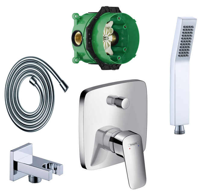 Unterputz Badewannenset Badewanne Jowi Brause iBox Hansgrohe Logis Wanne A24O