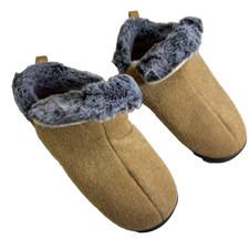 Ecetana Slippers Women's 42/43 US9.5 Brown NEW Fuzzy Memory Foam Faux Fur Line