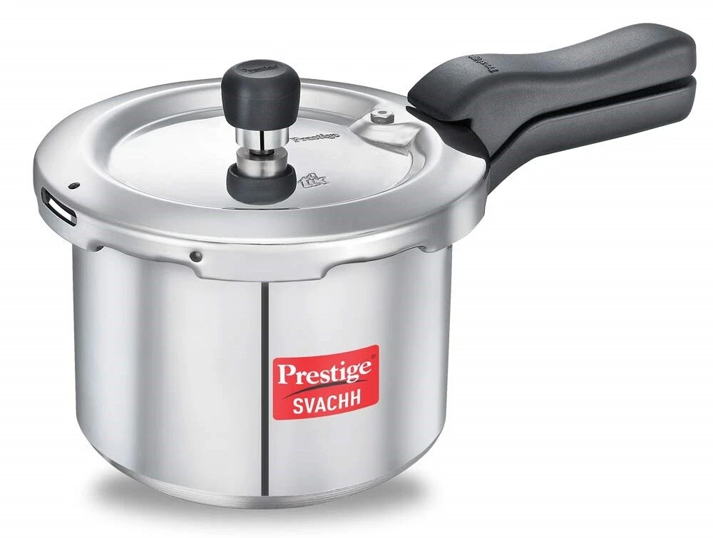 New Prestige Svachh Induction Base Aluminium Pressure Cooker deep lid - 3 Litre