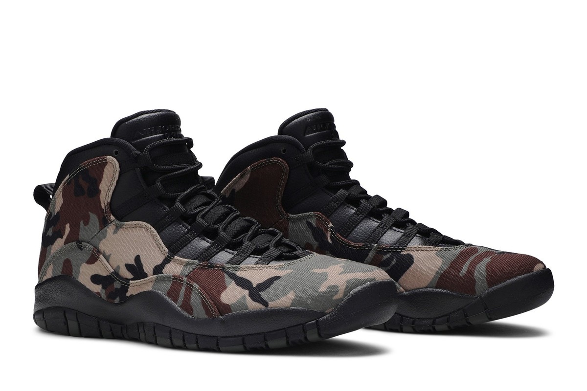 jordan 10 camo on feet