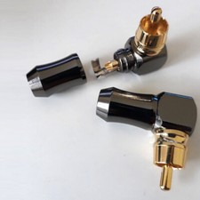 Right Angled Gold Plated RCA Adapter HIFI Audio Phono Cable RCA Connector