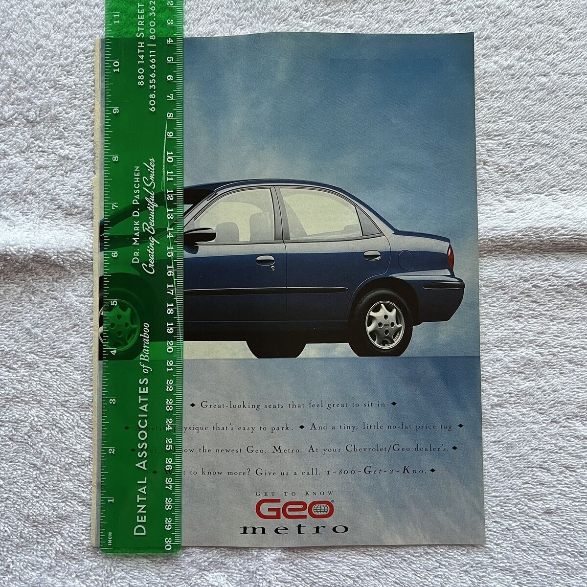 Vintage Geo Metro Car Magazine Print Ad Full Page Color Vintage Geo Metro Car Magazine Print Ad Full Page Color